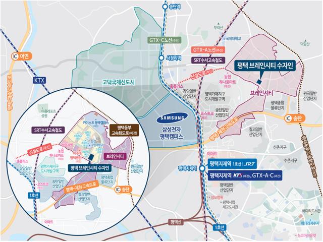 평택 브레인시티 수자인 입지